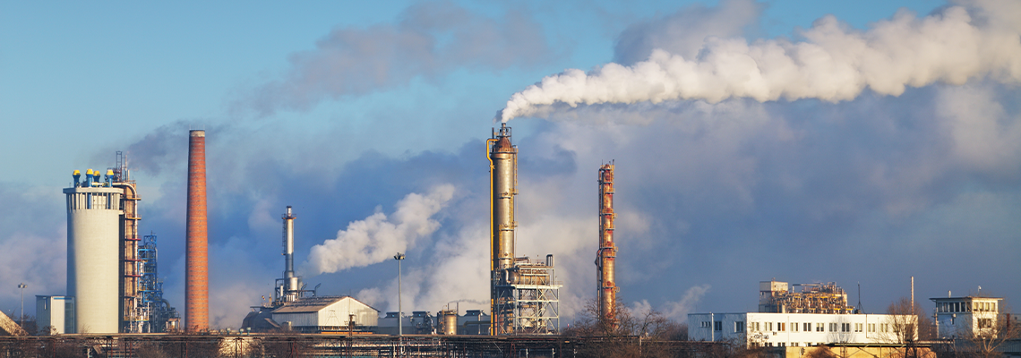 Oil Refinery with Vapor - Petrochemical Industry