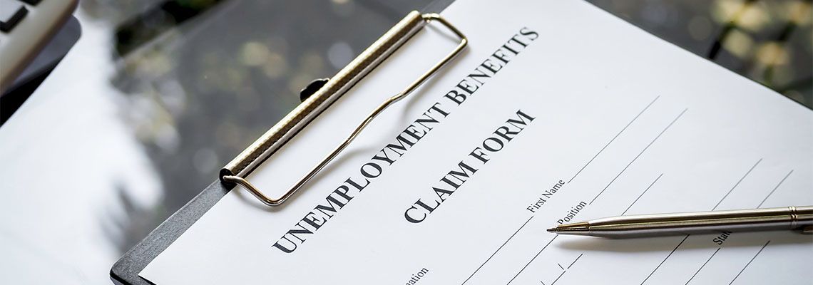 Unemployment benifit claim form in table