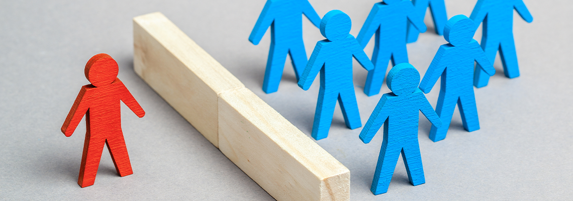 Discrimination of employee in a business team