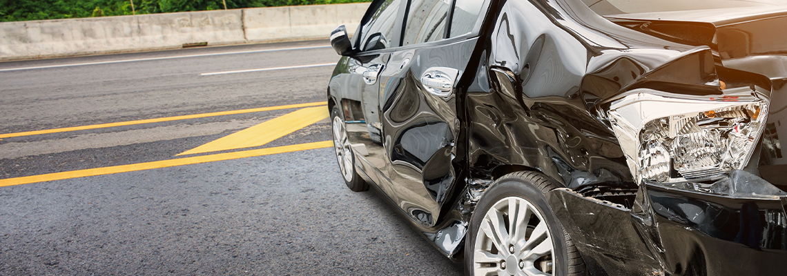 Car Crash Accident on The Road