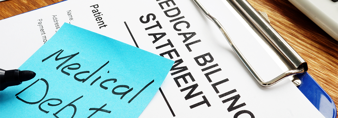 Medical Debt with Billing Statement with Clipboard