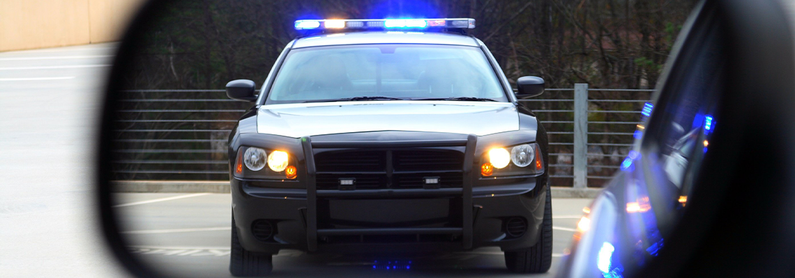 Police Stopping a Car for DUI Test