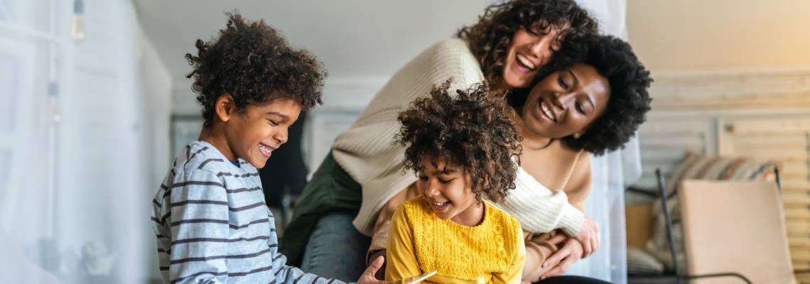 Happy lesbian family