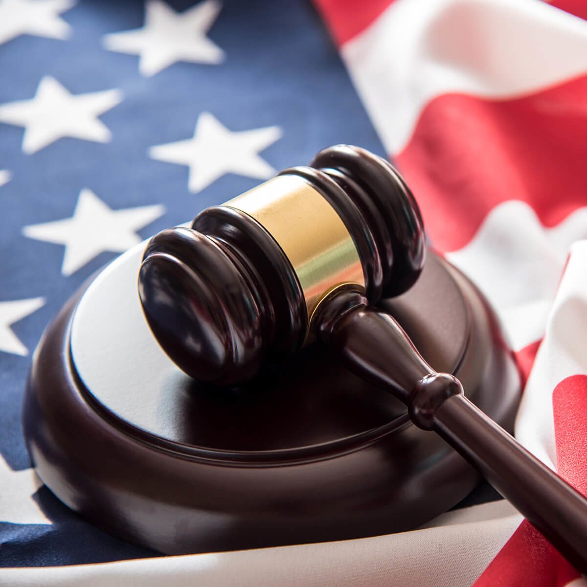 Gavel on an American Flag