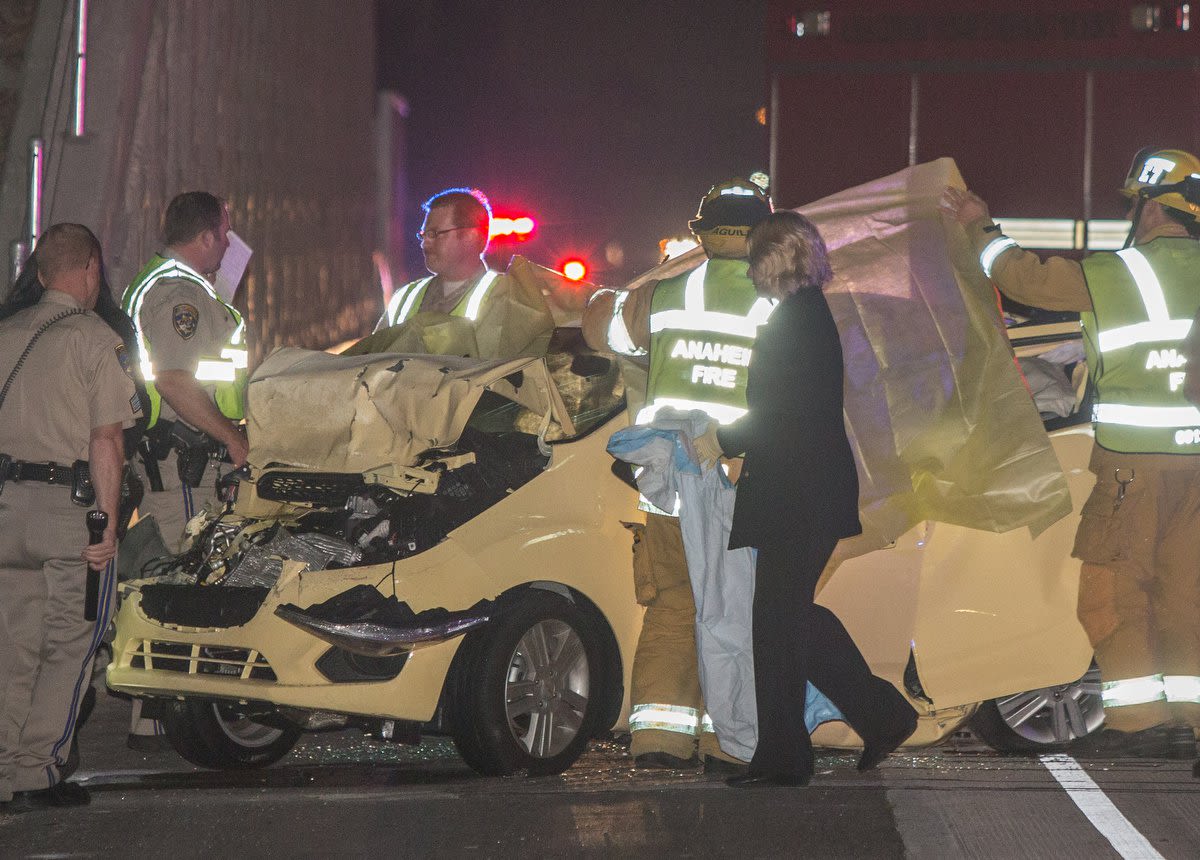 Car crash scene
