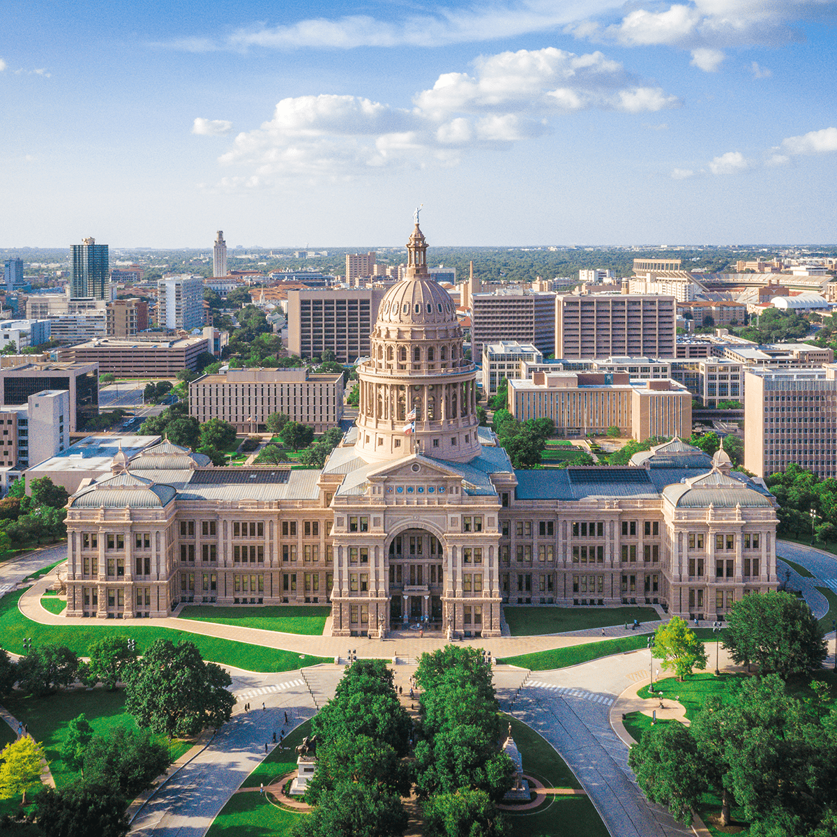 Aerial of Austin Texas