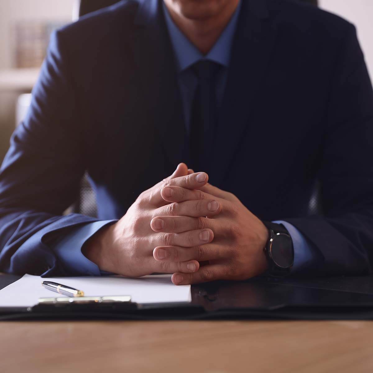 Attorney at his desk