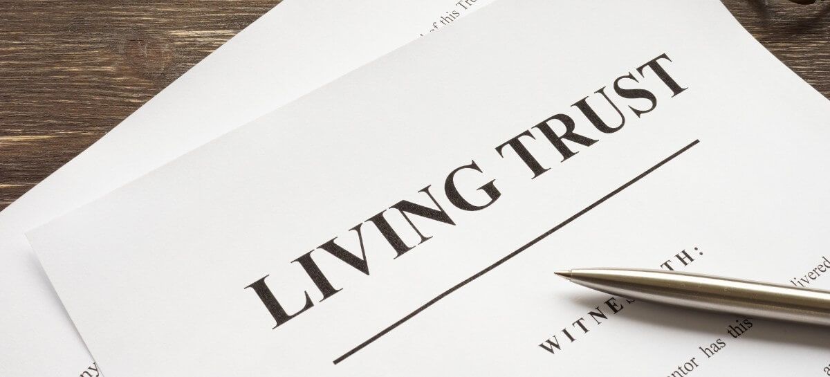 living trust document with pen