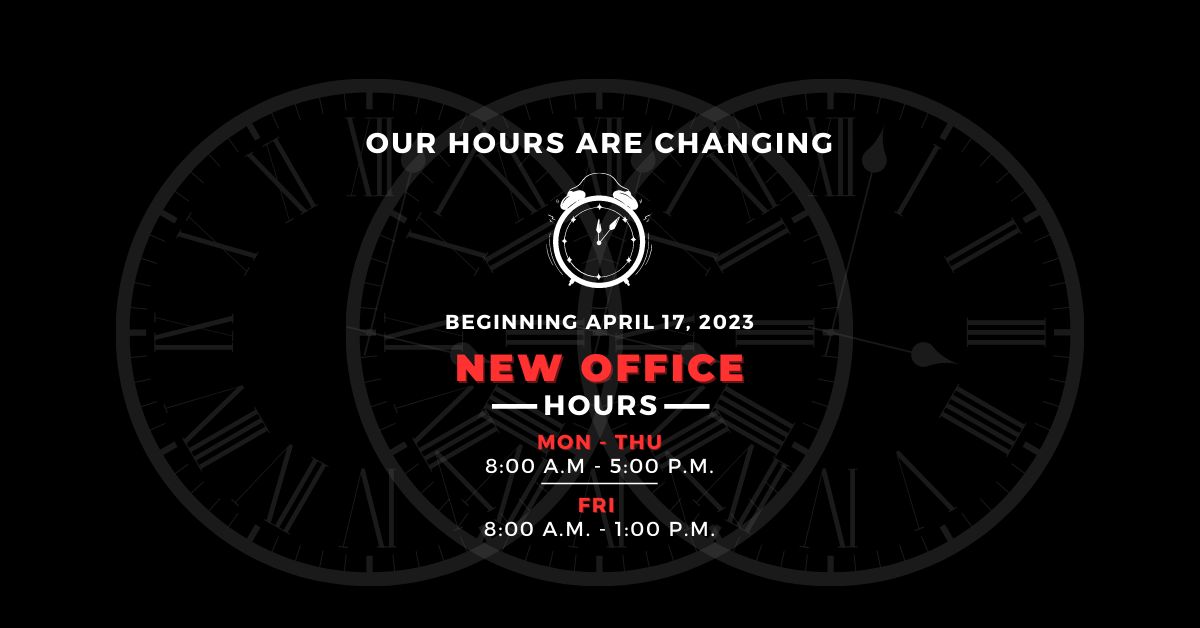 Office hours are chaning