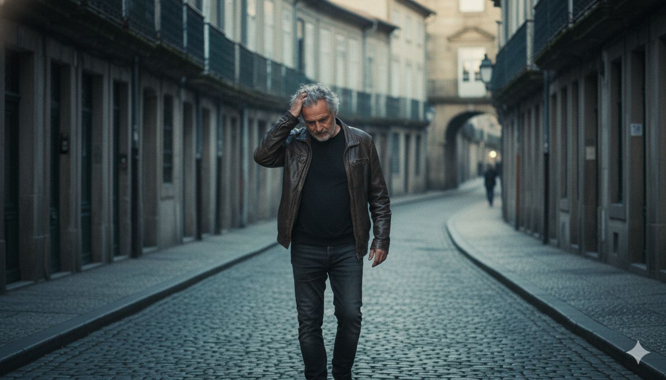 Ashamed divorced man