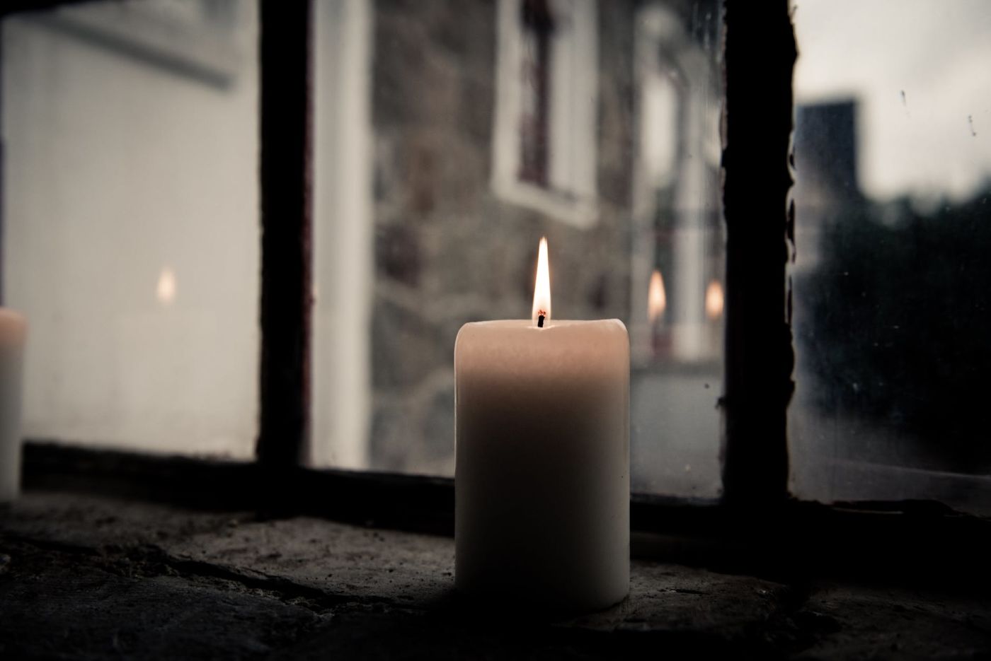 lit candle