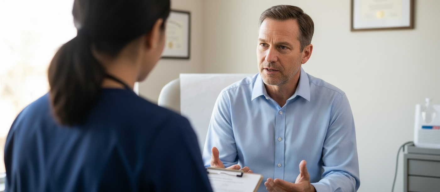 conerned-man-clinic-consultation