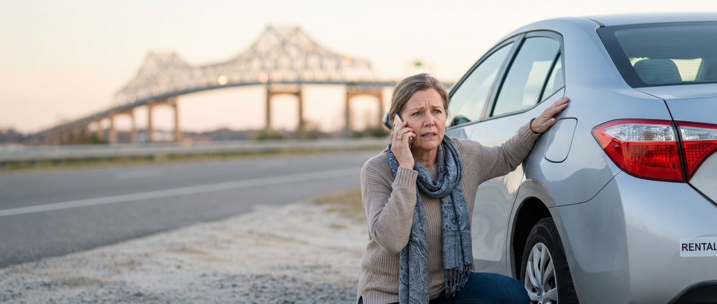 over-the-shoulder-driver-wilmington-bridge-rental-car