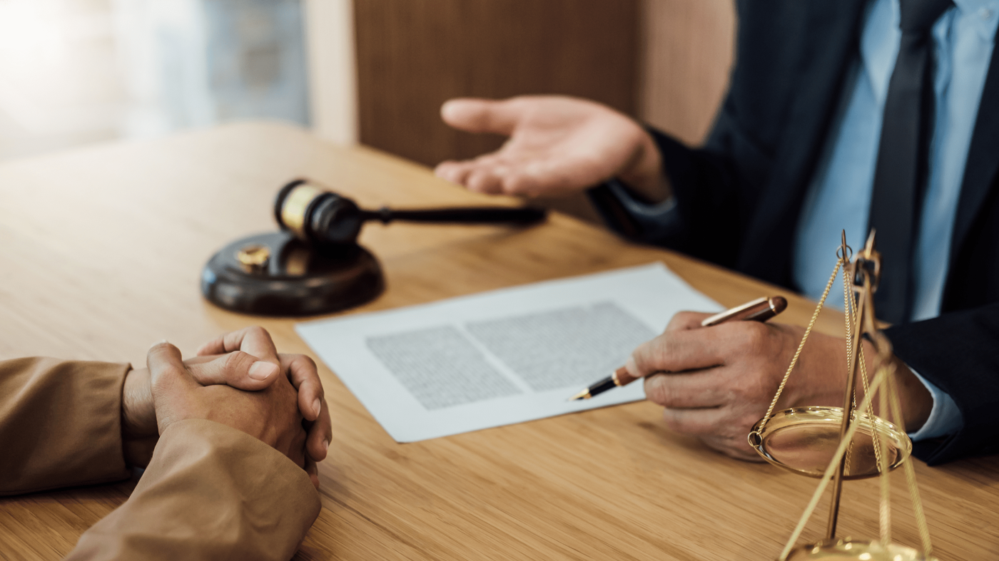 Consultation between a Businesswoman and Male lawyer 