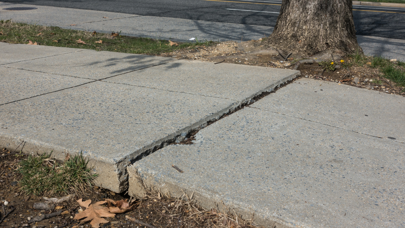 Broken Sidewalk Trip and fall New York Sidewalk