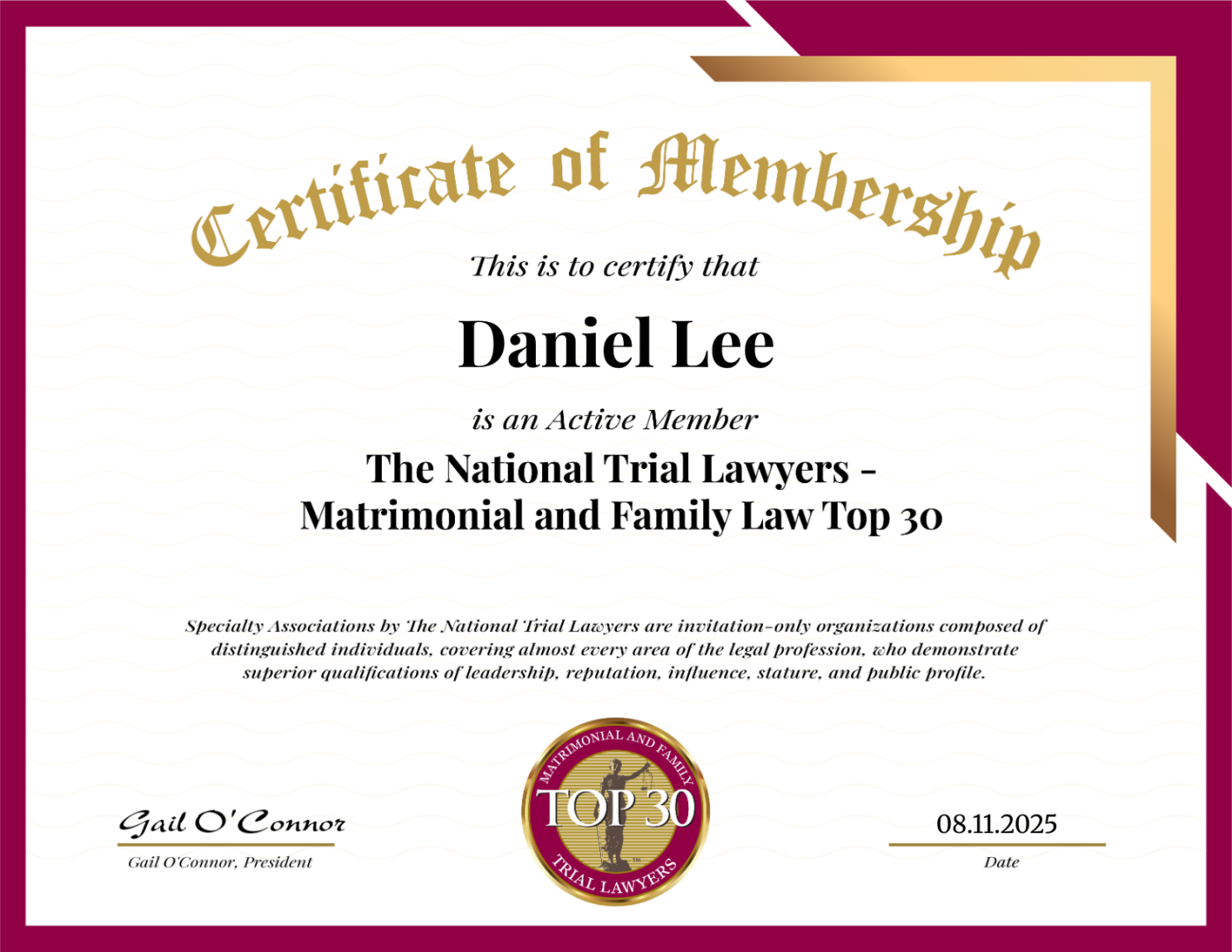 Certificate