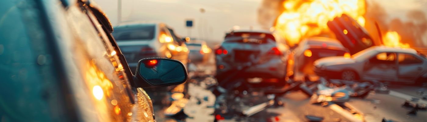 Multi Car Collision on Highway