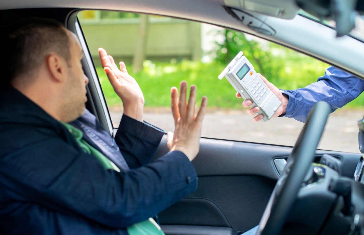 Man refusing breath test