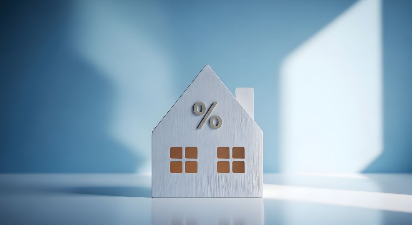 House model with percentage sign