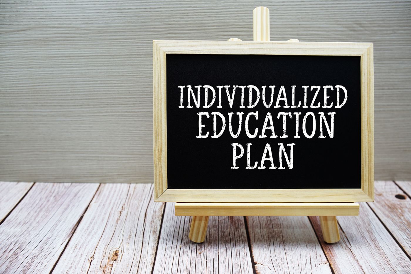 Individualized Education Plan text written on chalkboard