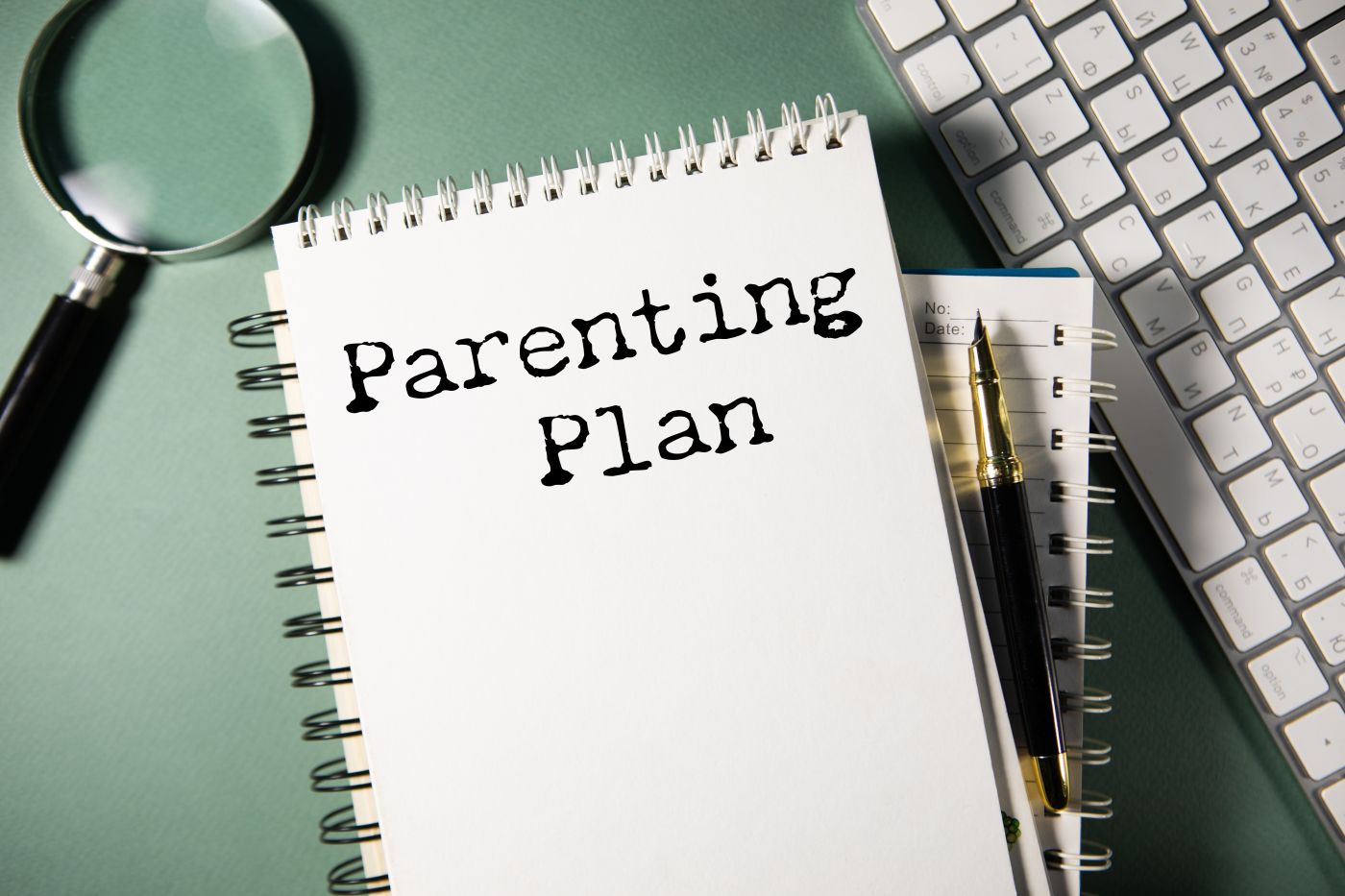 Parenting Plan Text written on notebook