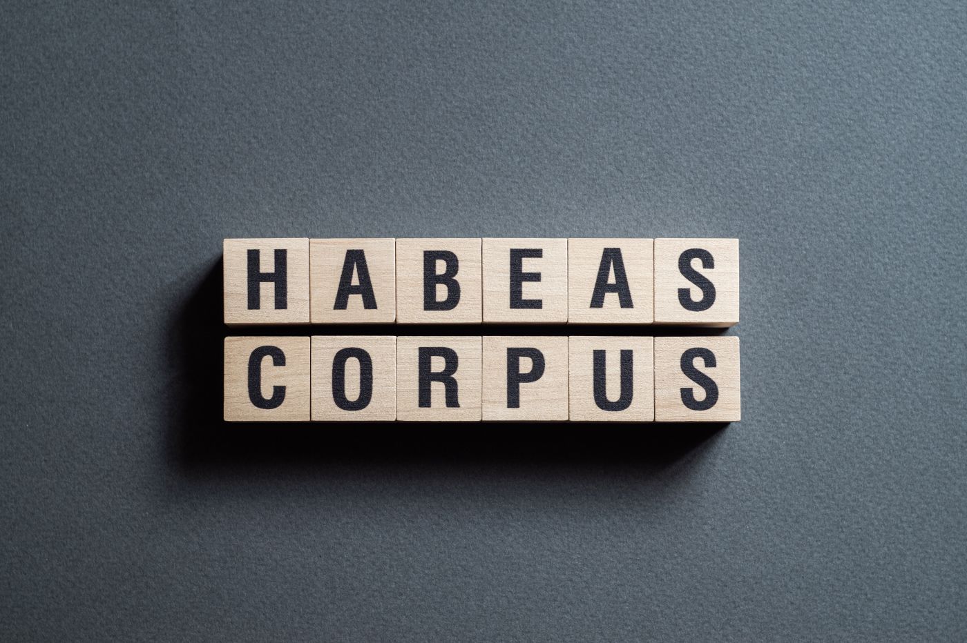 Habeas corpus word on cubes