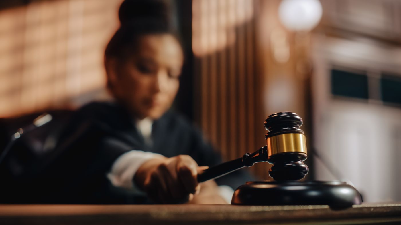 Female judge giving order