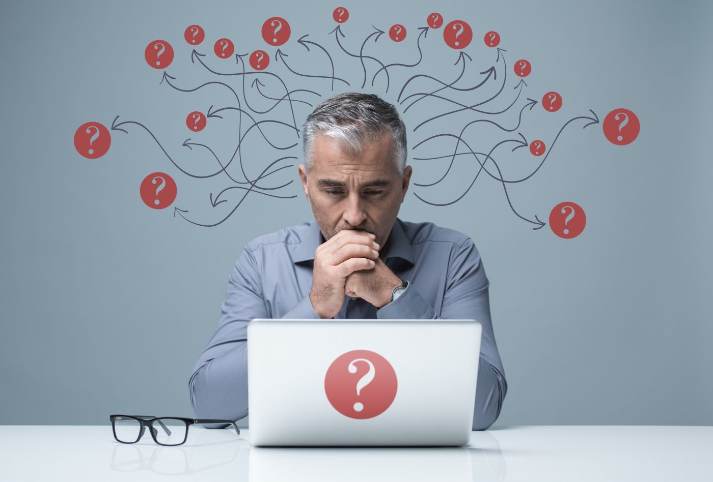 Confused businessman