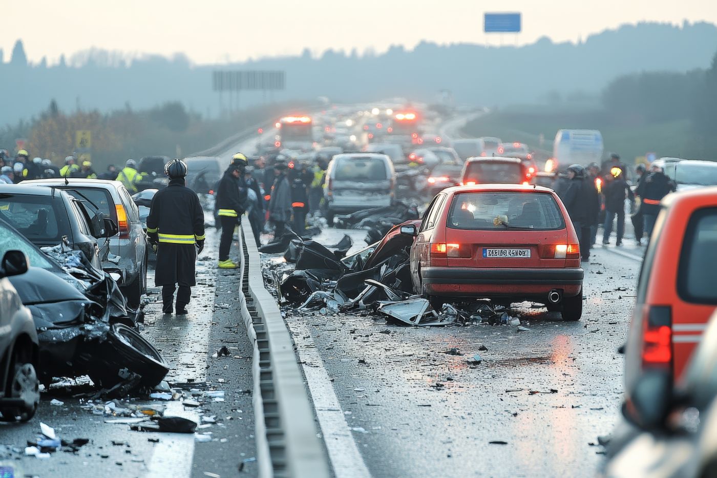 Multi Vehicle Accident on highway