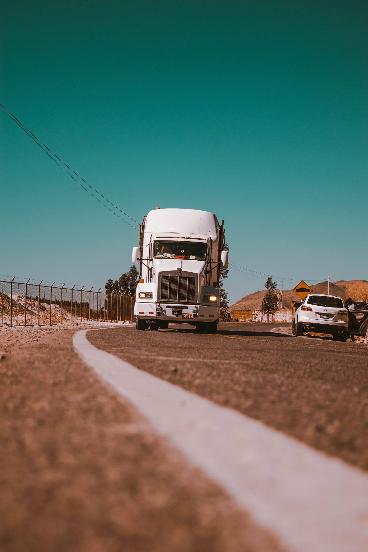 truck on highway
