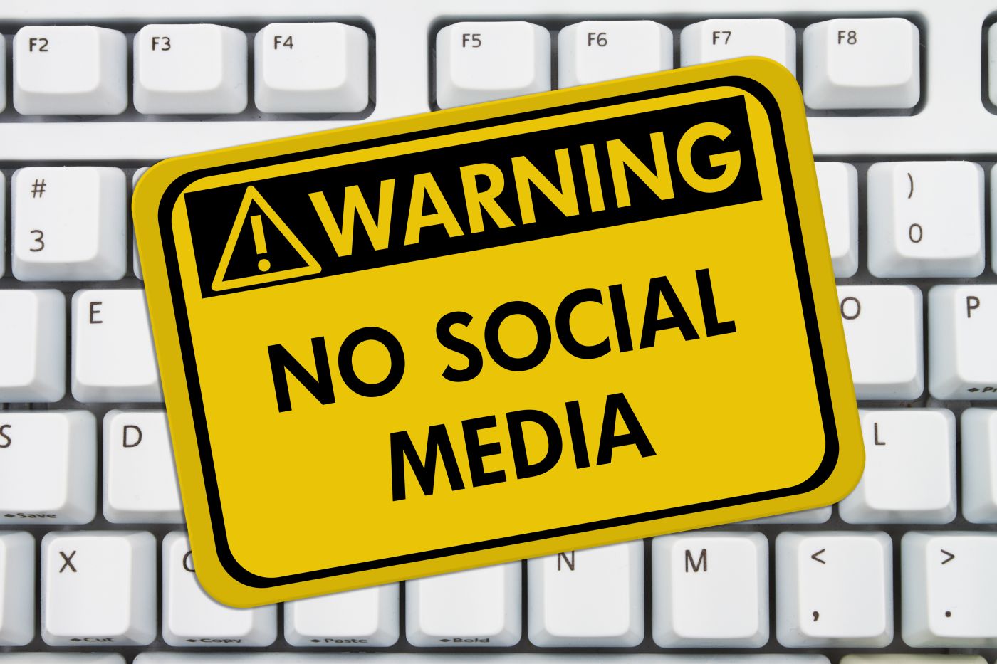 No Social Media Sign