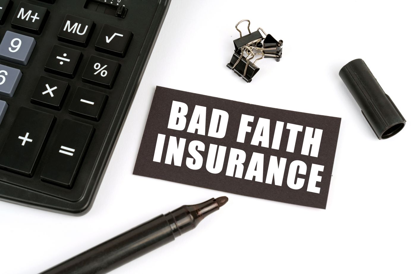 Bad Faith Insurance note on table