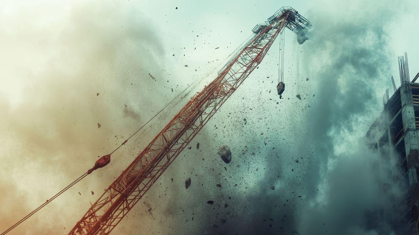 Collapsing Construction Crane