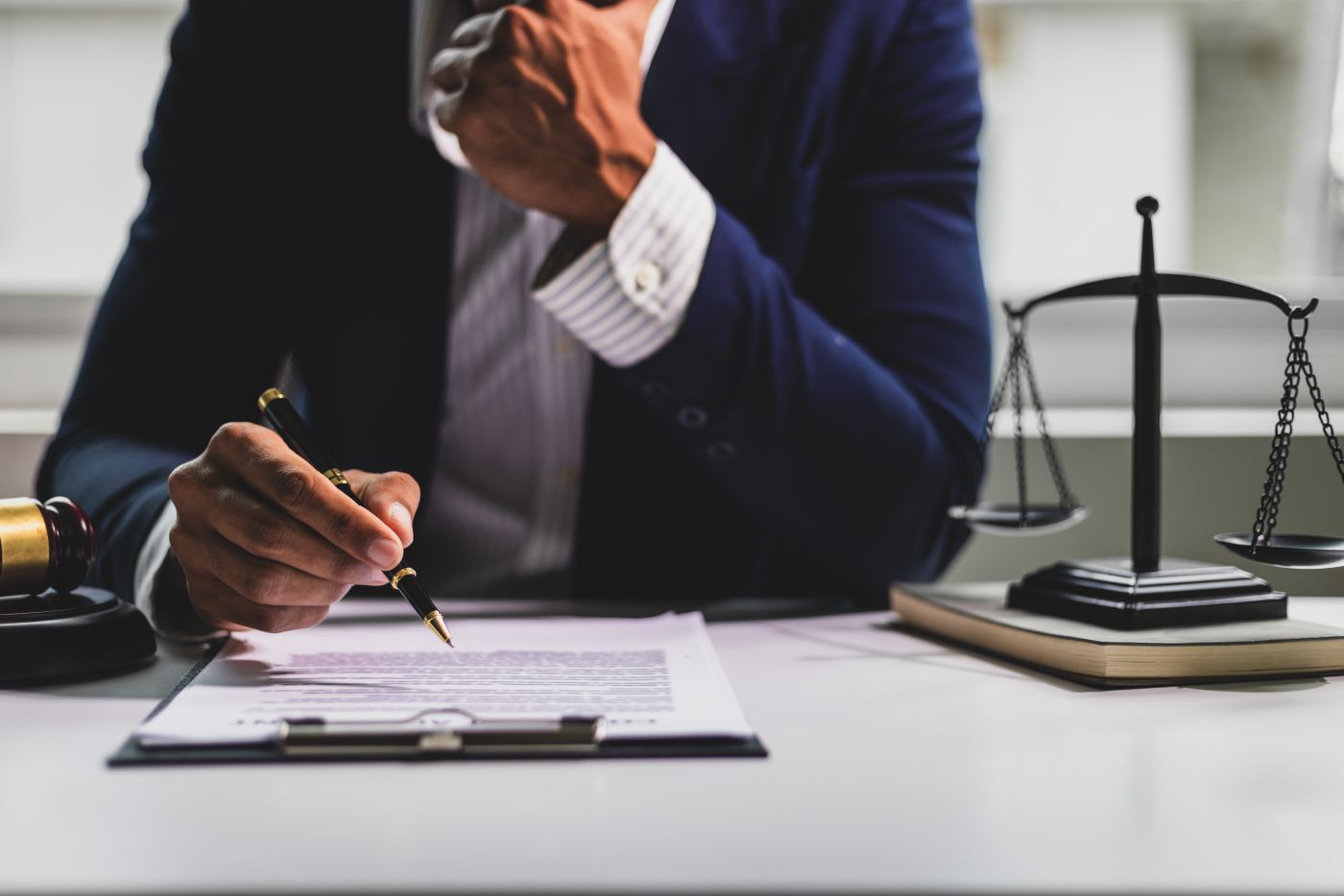Attorney preparing contract