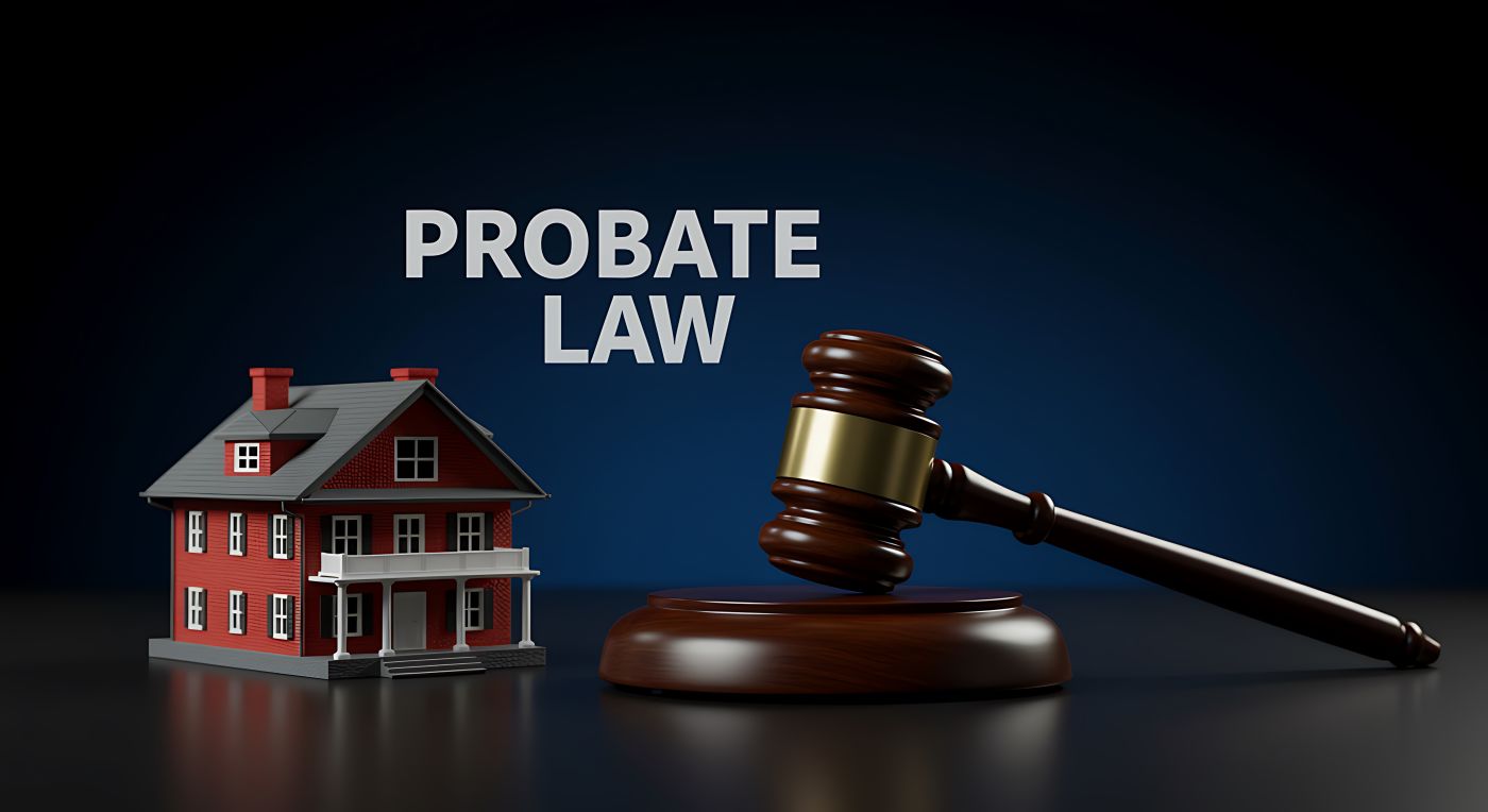 Gavel and House model with Probate Law Text