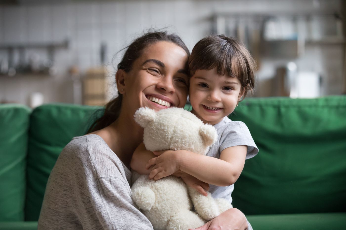 Happy child in foster care