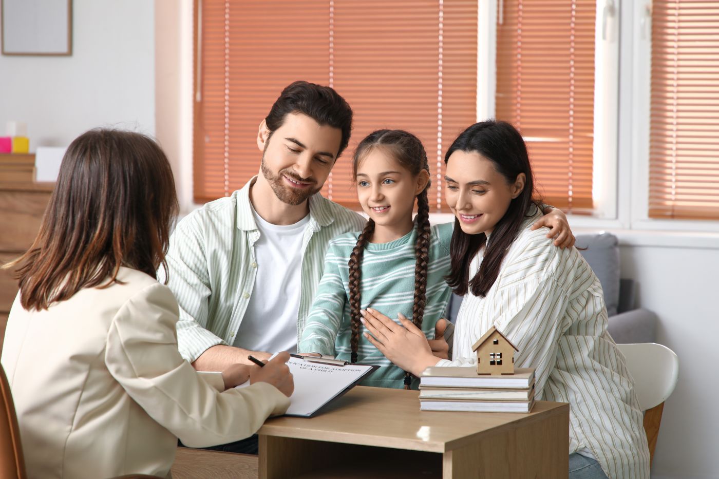 Social worker visiting Foster Parents