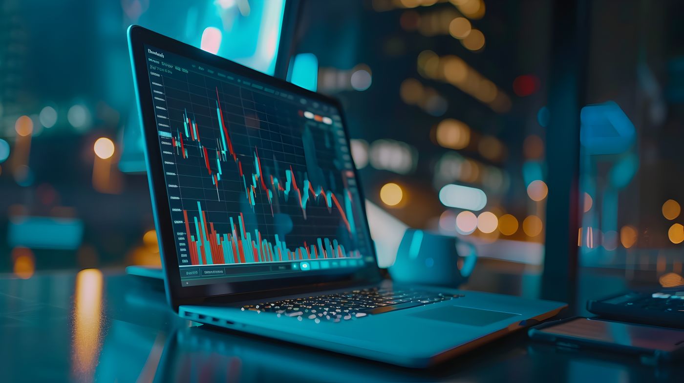 Digital Asset portfolio in laptop screen