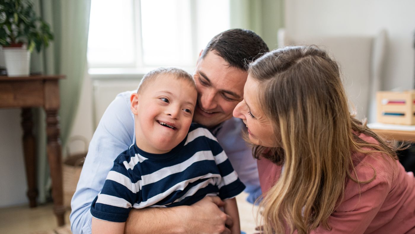 Special need child with parent