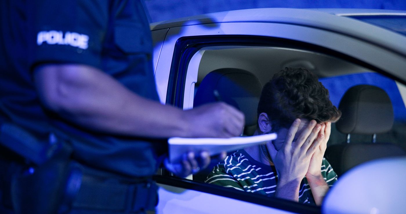 Driver pulled over for DUI