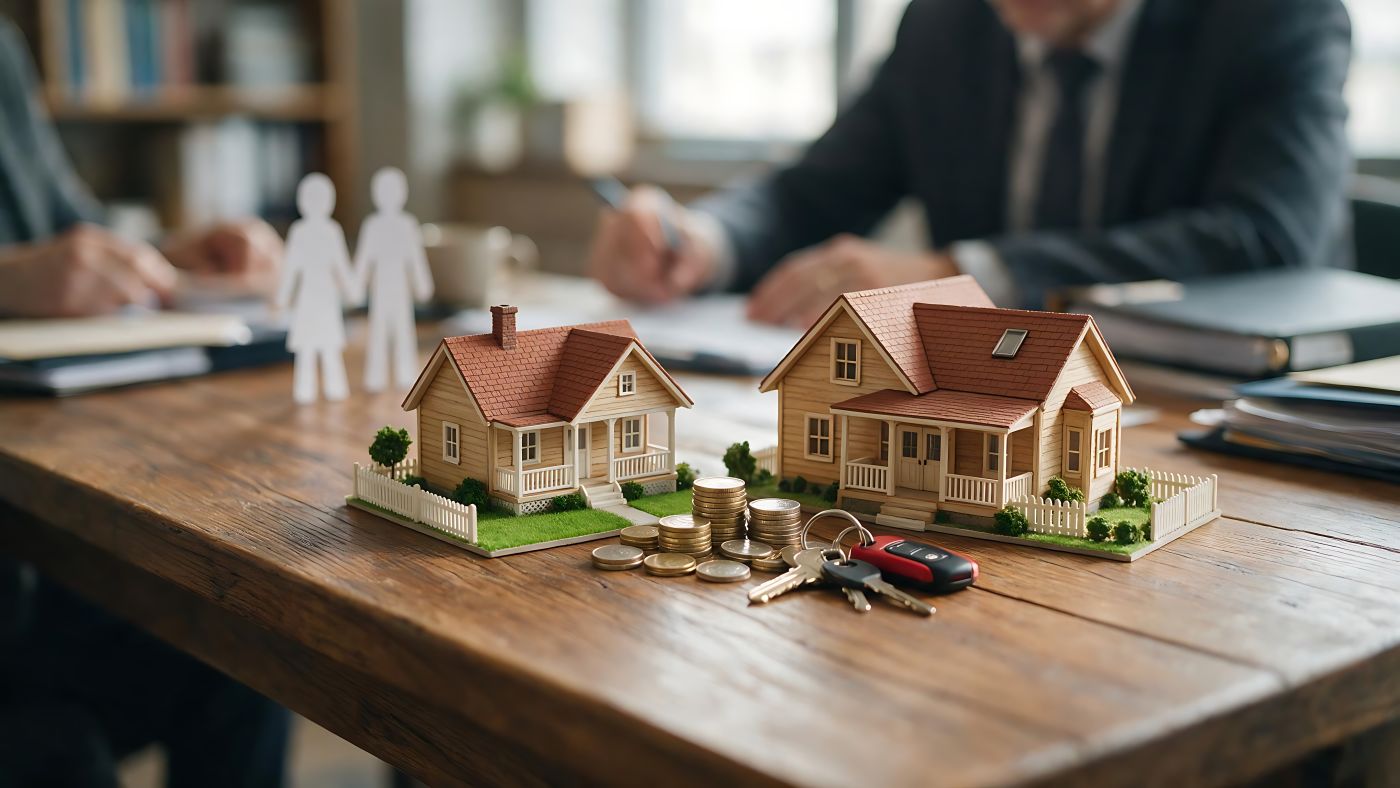 Asset division discussion during divorce proceeding