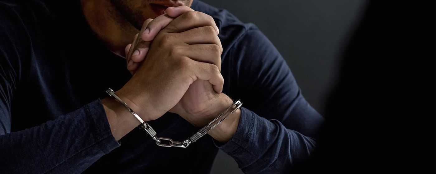man in handcuffs