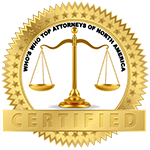 Certified Award from Who's Who Top Attorneys of North America