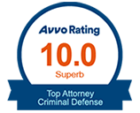 Top Attorney Criminal Defense Avvo Rating Badge