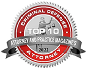 Criminal Defense Attorney Top 10 2022 badge