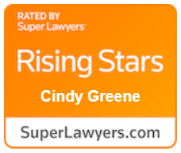 Rated By Super Lawyers Rising Star Cindy Greene Badge