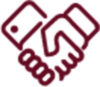 Image of animated handshake icon