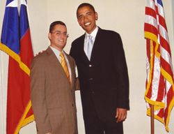 President Obama speaking with Haroen in Indonesian