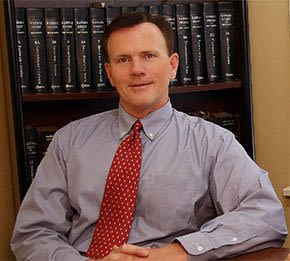 Attorney Brad Pearson Sitting in his Office