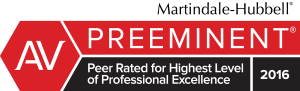 2016 Martindale-Hubbell AV Preeminent Peer Rating for Highest Level of Professional Excellence